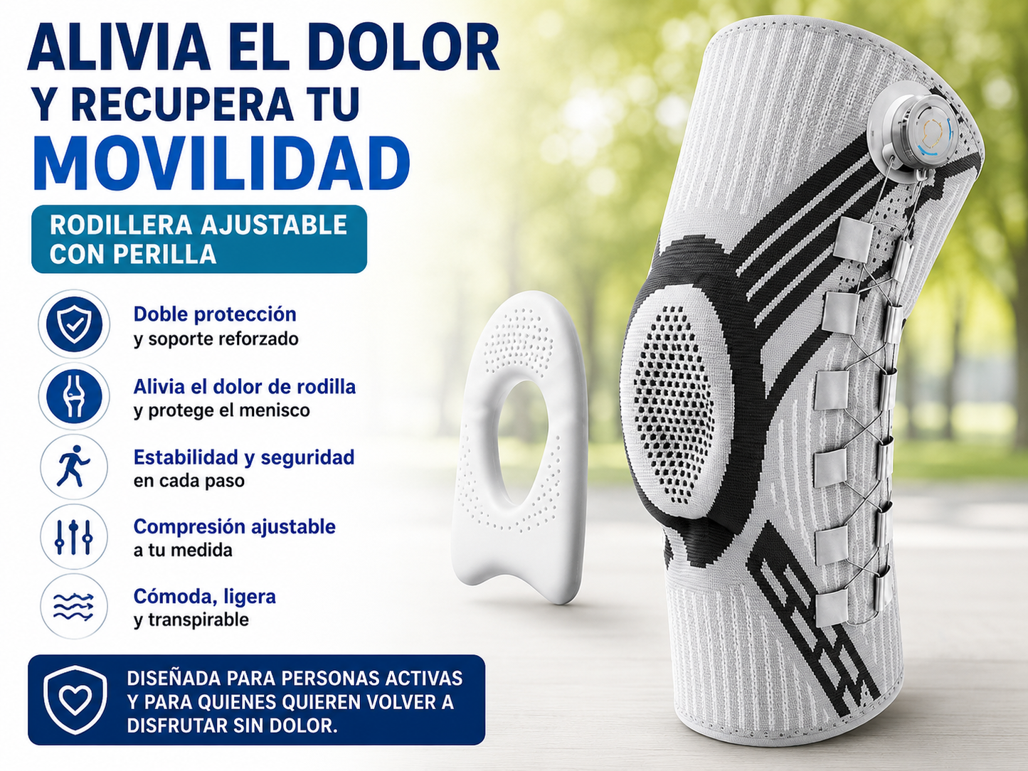 Rodillera ajustable